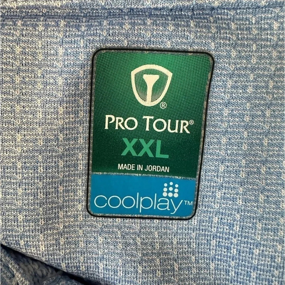 Pro Tour Men’s Cool Play Golf shirt. Size 2XL. Carolina or just light Blue - Picture 5 of 9